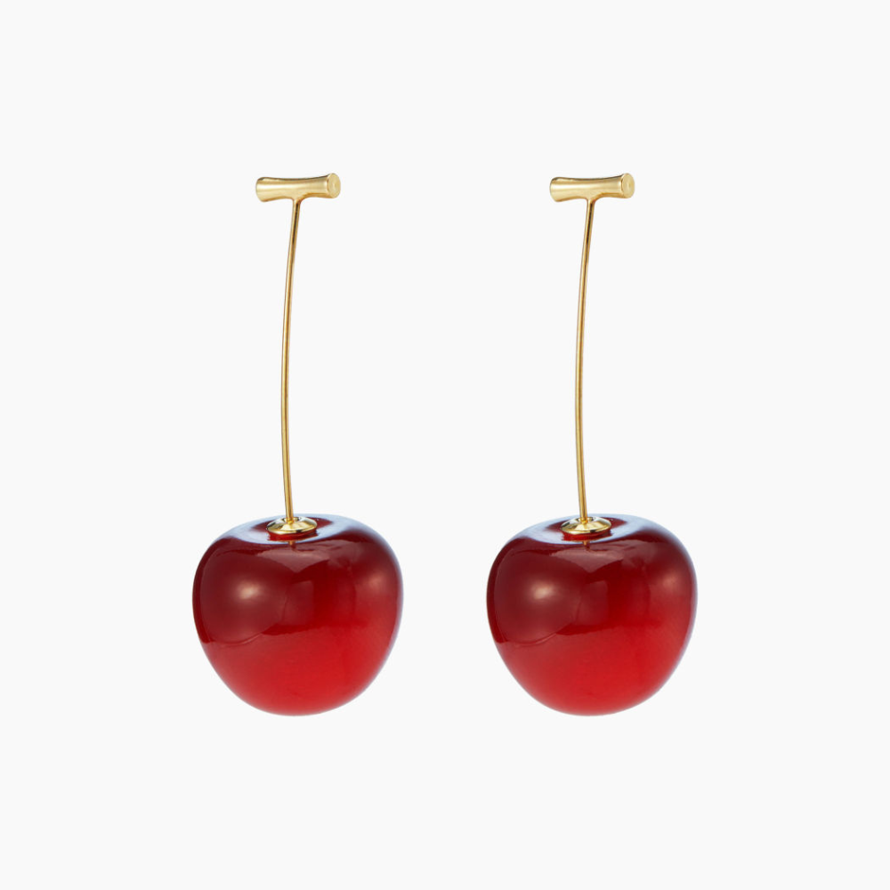 Red Cherry Earrings - Light Cherry Earring