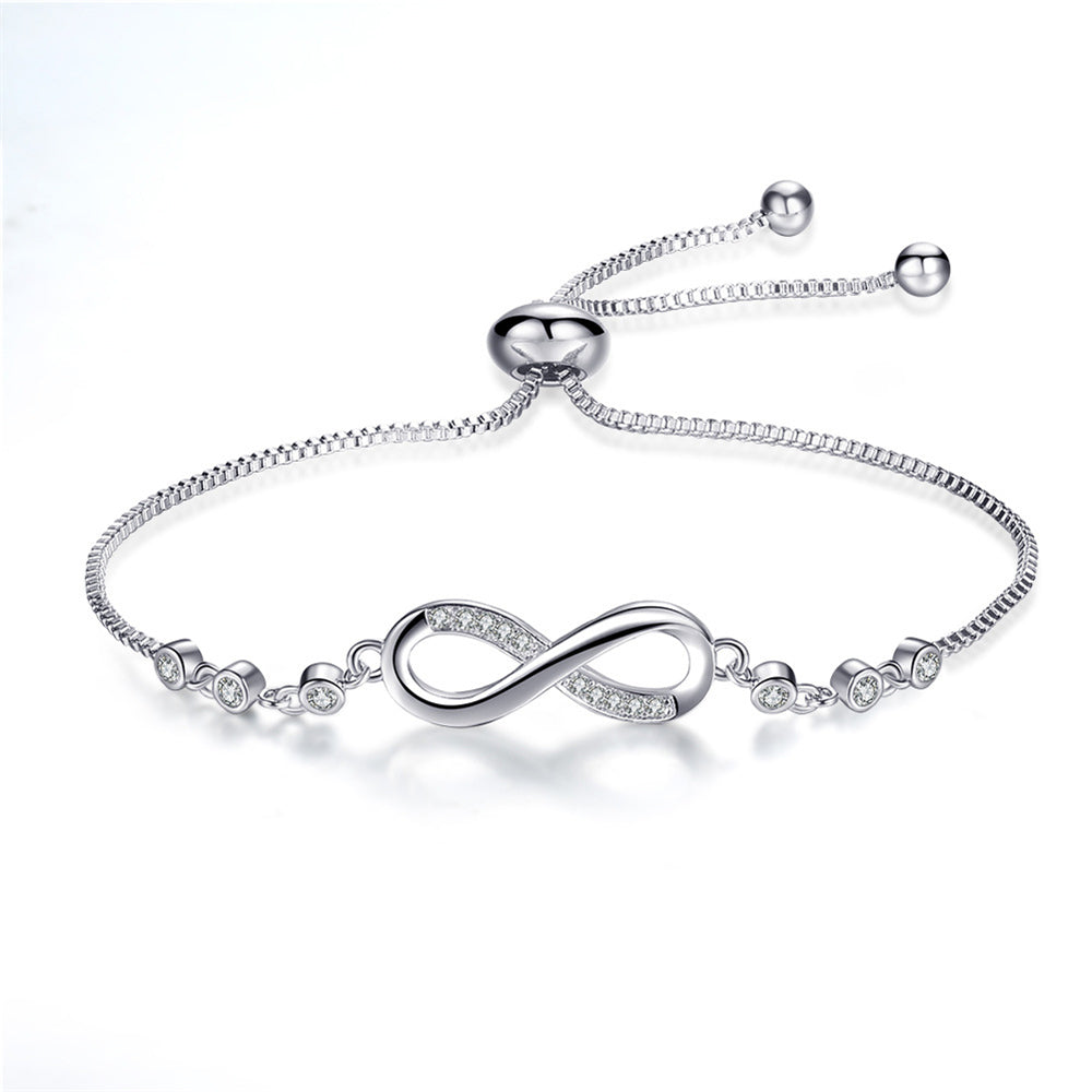 Megan – Adjustable Silver Infinity Bracelet