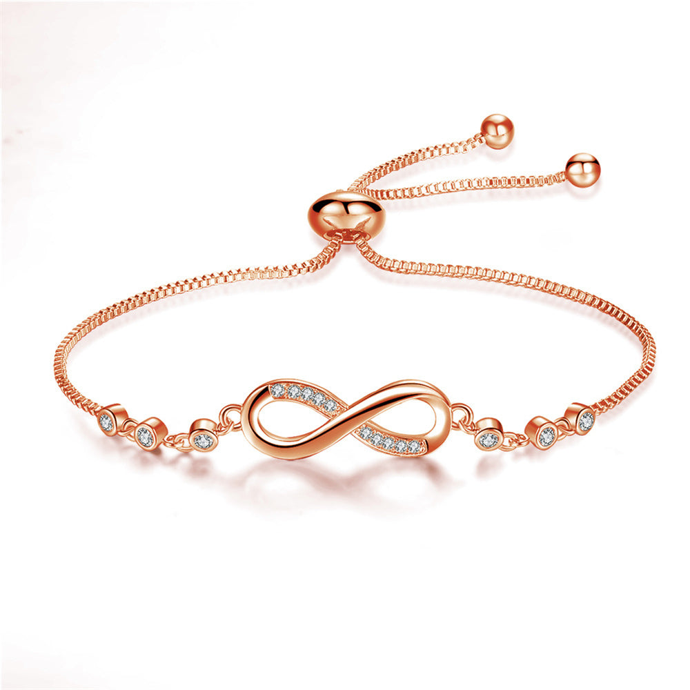 Megan – Adjustable Silver Infinity Bracelet