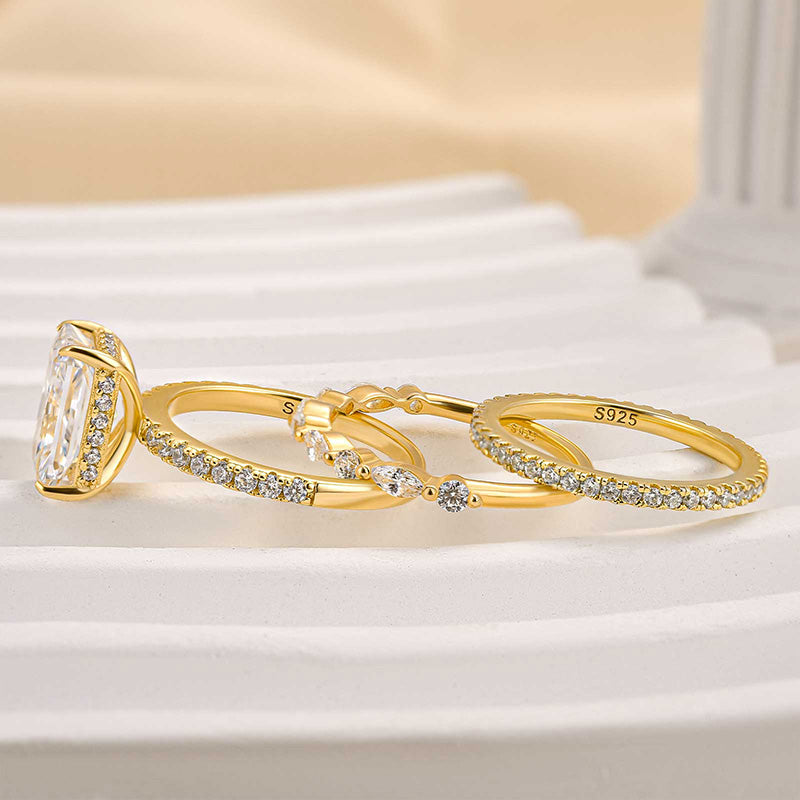 Jaily – Set of 3 wedding rings in 18K gold
