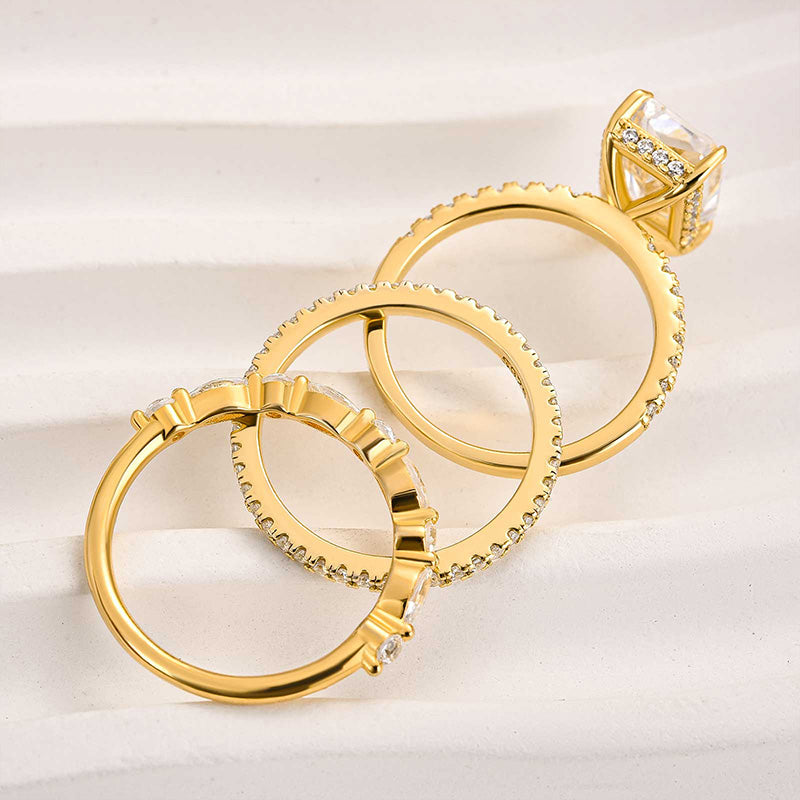 Jaily – Set of 3 wedding rings in 18K gold