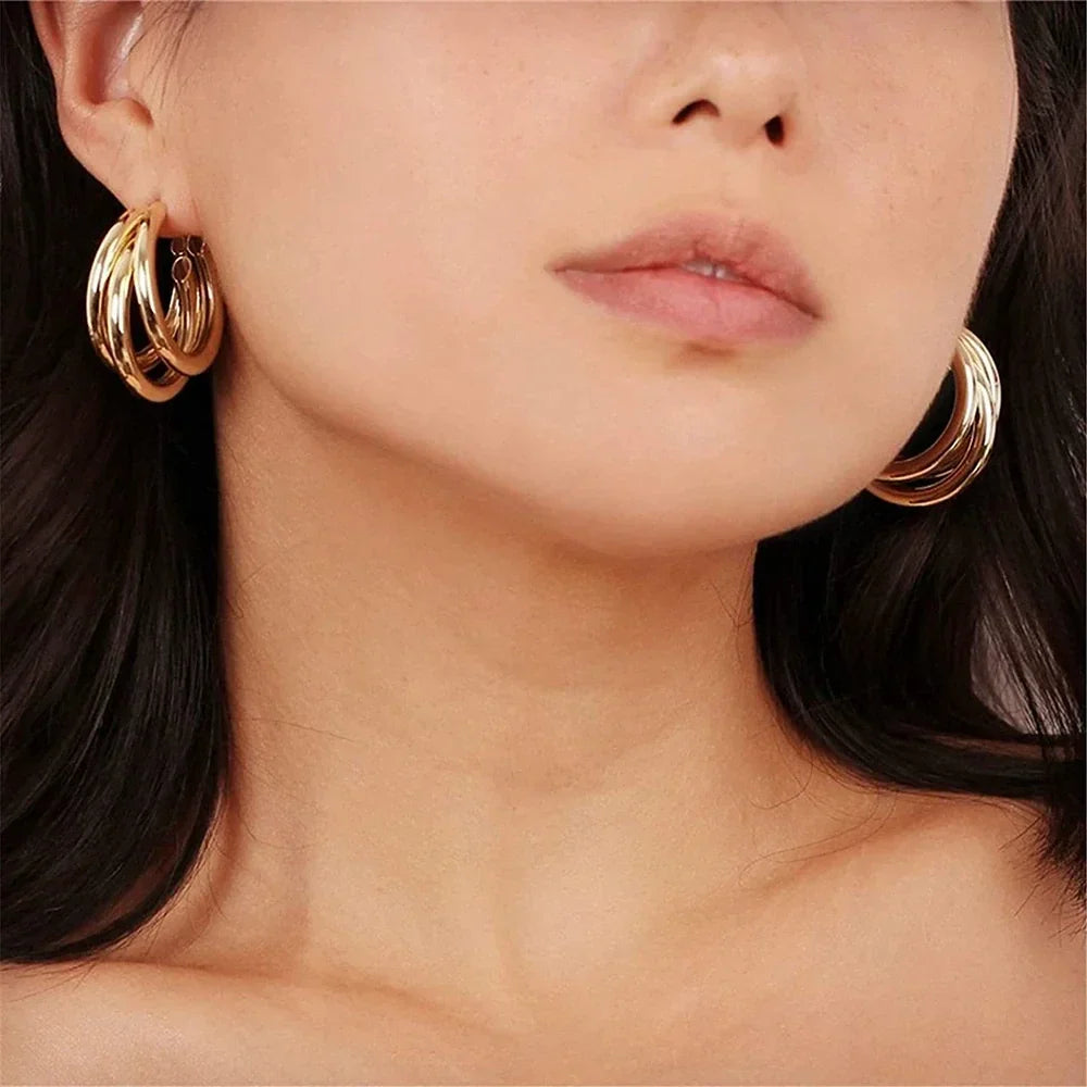 Three Ring Hoop - 3 Golden Rings