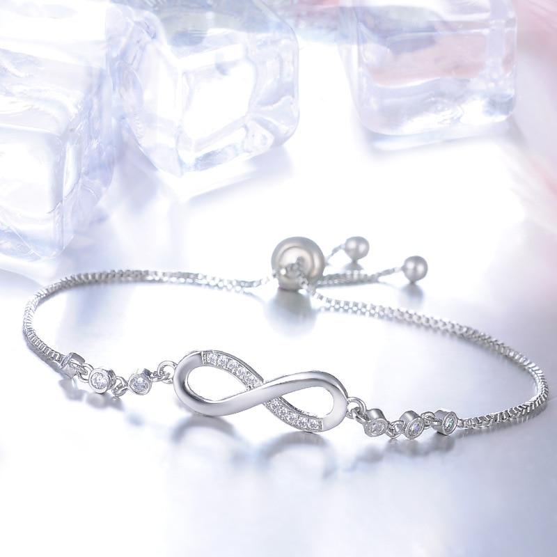 Megan – Adjustable Silver Infinity Bracelet