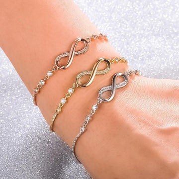 Megan – Adjustable Silver Infinity Bracelet