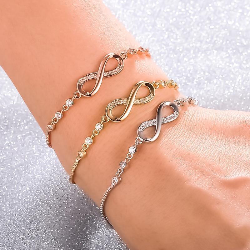 Megan – Adjustable Silver Infinity Bracelet
