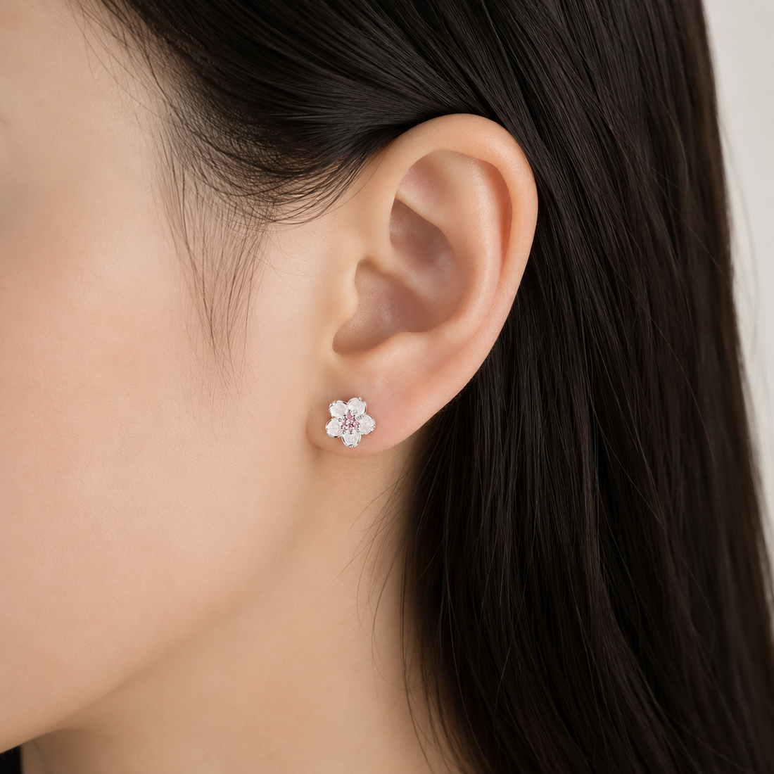 Holly - Silver Cherry Blossom Earrings