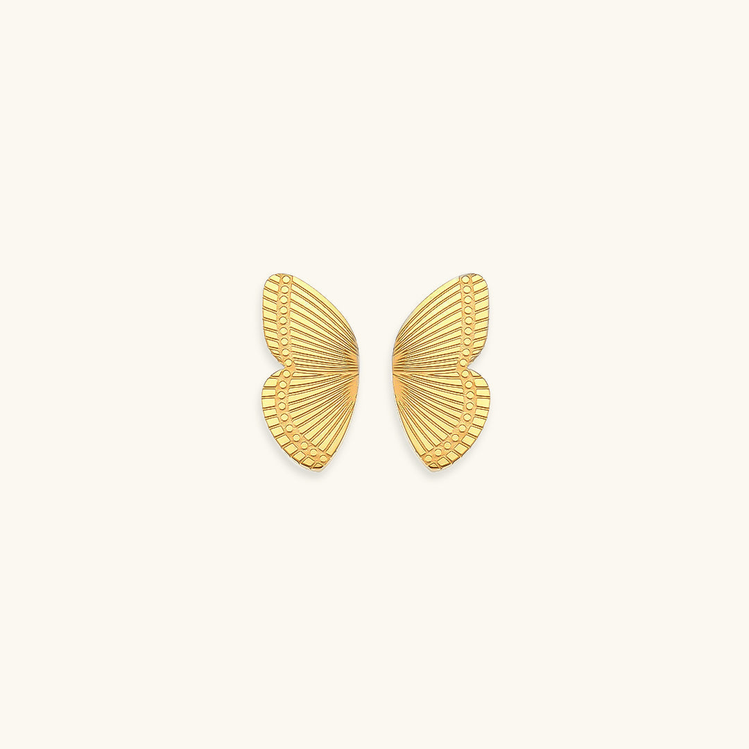 Lilac - Golden Butterfly Earrings