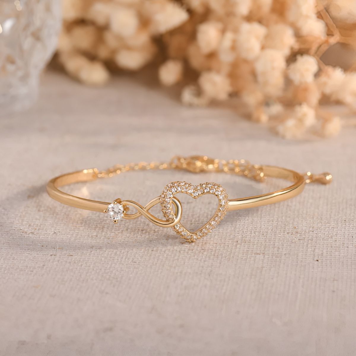 Ayumi – Mother and Daughter Infinite Golden Bracelet