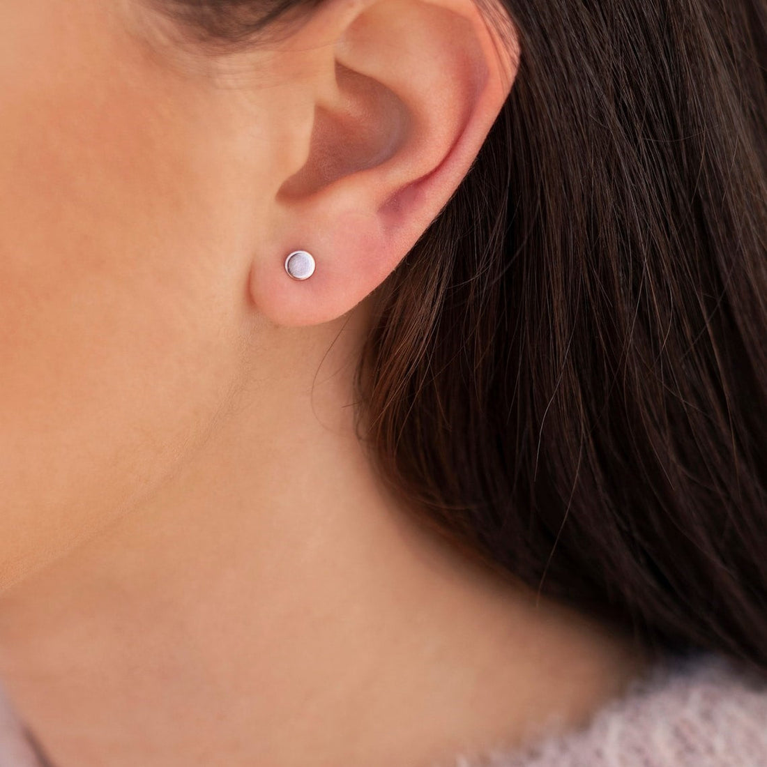 Small Round Dot - Minimalist Earrings